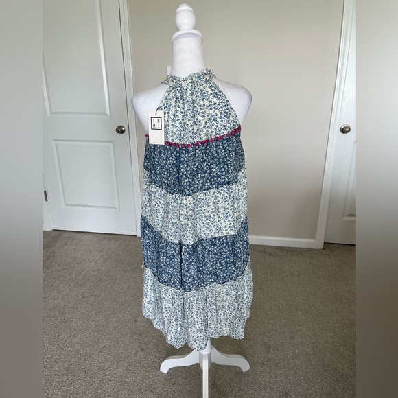 NWT Anthropologie Blue and White Halter Top Dress Size Small - Picture 3 of 6